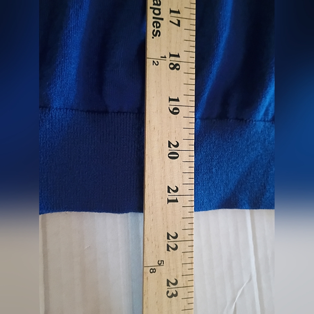 Banana Republic Women's Royal Blue Button-Up‎ Cardigan Silk Blend Sz L - Picture 5 of 6